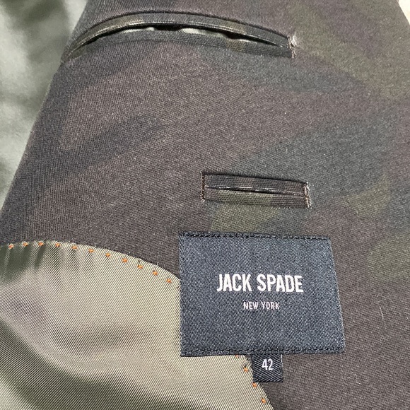 Jack Spade Camo Print Ponte Knit Sports Coat - Picture 9 of 12